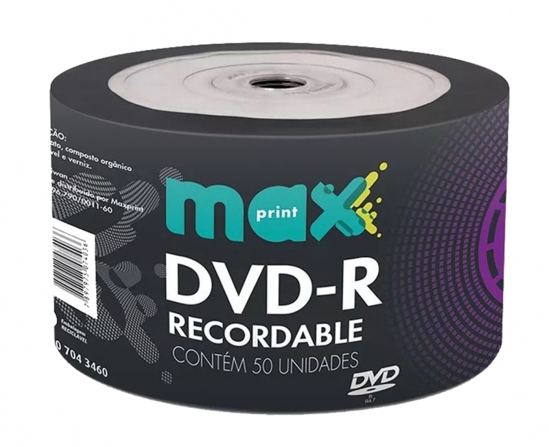 DVD-R MAXPRINT PINO 120MIN/4.7GB/16X - CÓD.871