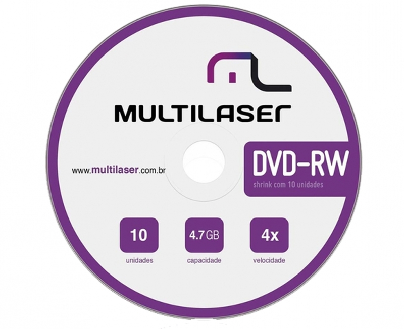 DVD-RW MULTILASER PINO C/10 - CÓD.1218